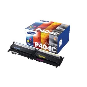 Image of Samsung CLT P404C CMYK Standard Yield Toner Cartridges Pack of 4 SU3
