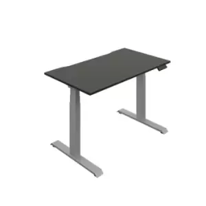 Image of Okoform Dual Motor Sit/Stand Heated Desk 1400x800x645-1305mm Black/Silver KF822482
