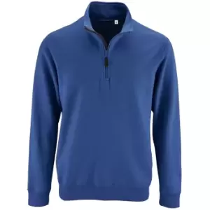 Image of SOLS Mens Stan Contrast Zip Neck Sweatshirt (L) (Royal Blue)