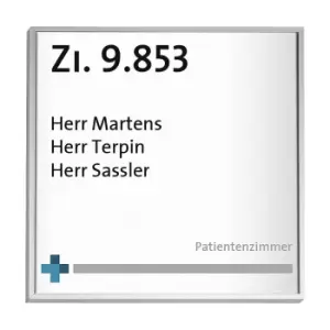 Image of Door sign, single hole model, HxW 150.5 x 150.5 mm, traffic white