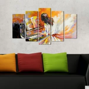 Image of 5MF-62 Multicolor Decorative MDF Painting (5 Pieces)