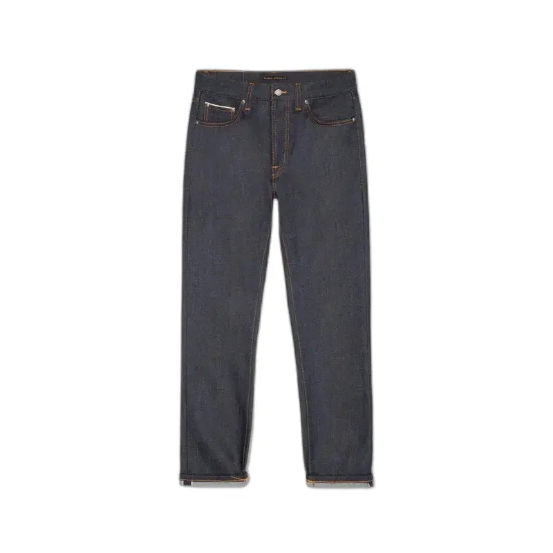 Image of Nudie Jeans Slim Jeans Nudie Jeans Solid Ollie Dry Japan Selvage Bleu Male 30x32