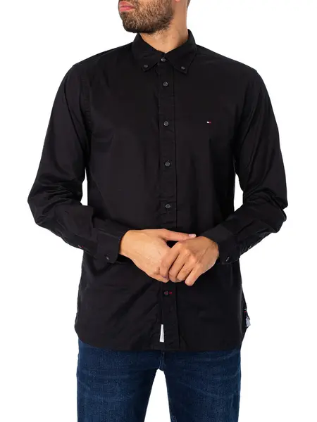 Image of Tommy Hilfiger Core Flex Poplin Shirt Black L