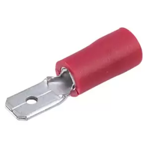 Image of TruConnect Red 4.8mm Male Tab Connector Pack of 100