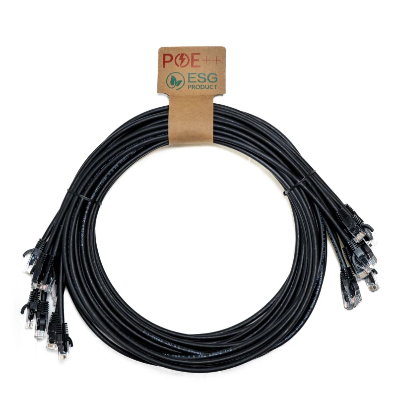 Image of Cablenet Cablenet 2m Cat6 RJ45 Black U/UTP LSOH 24AWG Snagless Booted Patch Lead (PK10) L60-6020P
