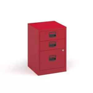 Image of Bisley Universal A4 3 Drawer Storage Filer - Red
