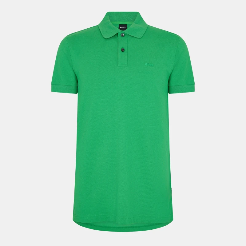Image of Boss Mens Firenze Short-Sleeve Polo Shirt Open Green male S