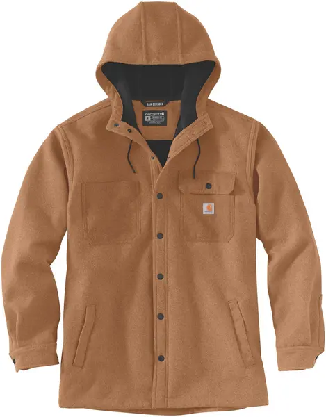 Image of Carhartt Wind and Rain Bonded Jacket, brown, Size M