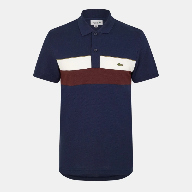 Image of Lacoste Mens Short-Sleeve Polo Shirt Navy 6WZ male M