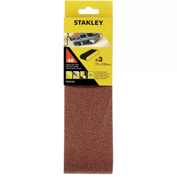 Image of Stanley Belt Sander Belts 75x533 40G - STA33181-XJ