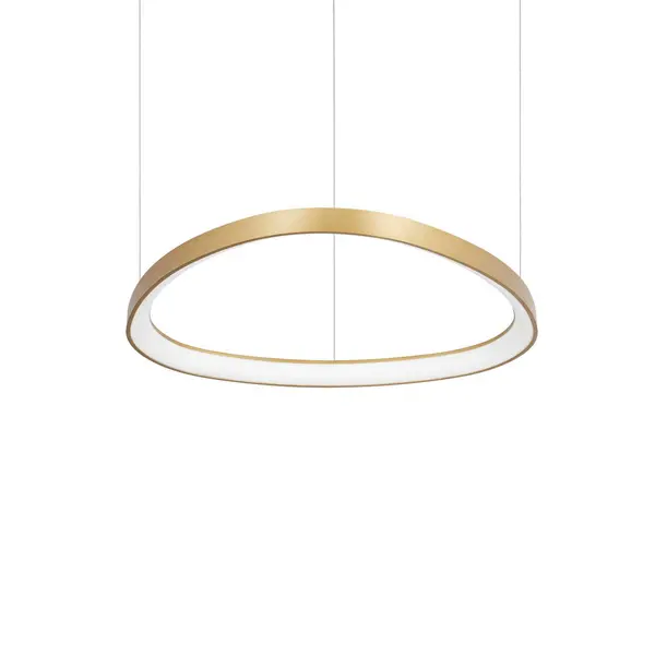 Image of Gemini 61cm DALI Integrated LED Pendant Ceiling Light Brass 6600Lm 3000K