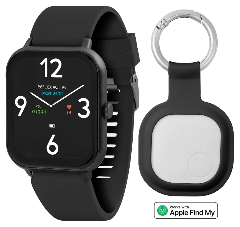 Image of Reflex Active Series 17 Black Strap Smartwatch & ActiveTag