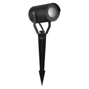 Image of Netlighting Merano Corpus 21cm Outdoor Spike Black Aluminium, Clear Glass LED GU