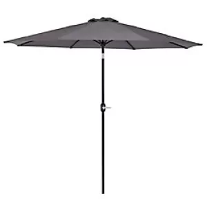 Image of Outsunny Sun Umbrella 840-070CG Steel, Polyester Grey