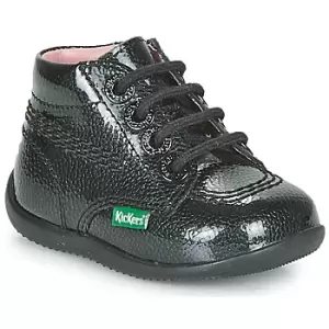 Image of Kickers BILLISTA ZIP Girls Childrens Mid Boots in Black. Sizes available:2 toddler,3 toddler,4 toddler