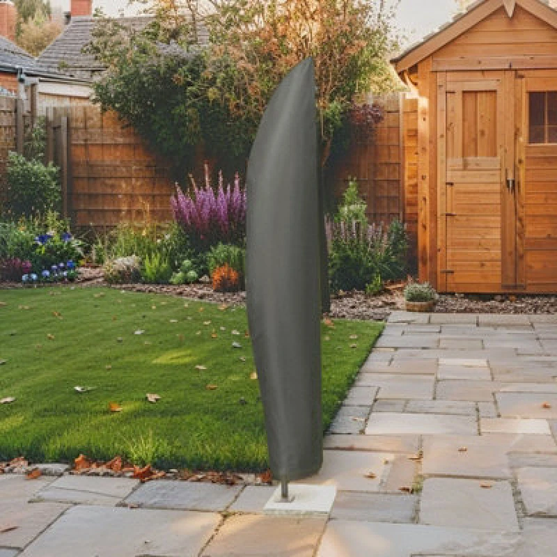 Image of Home Source Duracover Grey 190Cm Heavy Duty Waterproof & Uv Resistant Parasol Jumbo Protective Cover