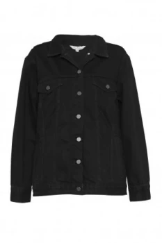 Image of French Connection Slouchy Western Denim Jacket Black