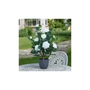 Image of Artificial Regent's Rose Potted Plant or Tree Free Standing Faux Flowers for Home Garden Decorative Faux Foliage Indoor Outdoor Decor Rose Bush
