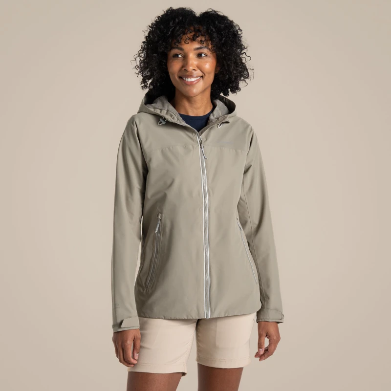 Image of Craghoppers Womens Solla Waterproof Shell Jacket in Dark Green Size: 10 Dark Green Female 10
