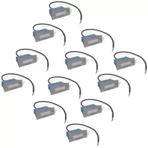 Image of Vidaxl LED Recessed Stair Lights 12 Pcs 44X111X56 mm