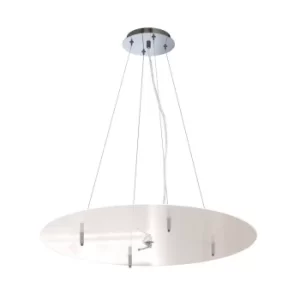Image of Nordica Ceiling Pendant Kit 90cm, Polished Chrome, White Acrylic