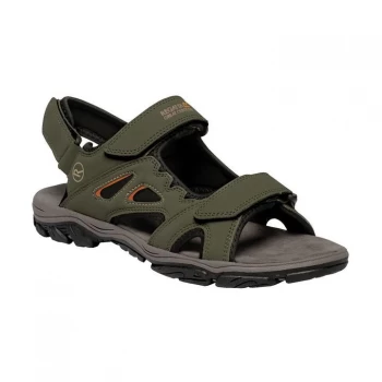 Image of Regatta Holcombe Vent Lightweight Walking Sandal - DkKhaki/GdFl