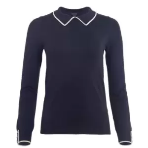 Image of Miso Button Sleeve Jumper Womens - Blue
