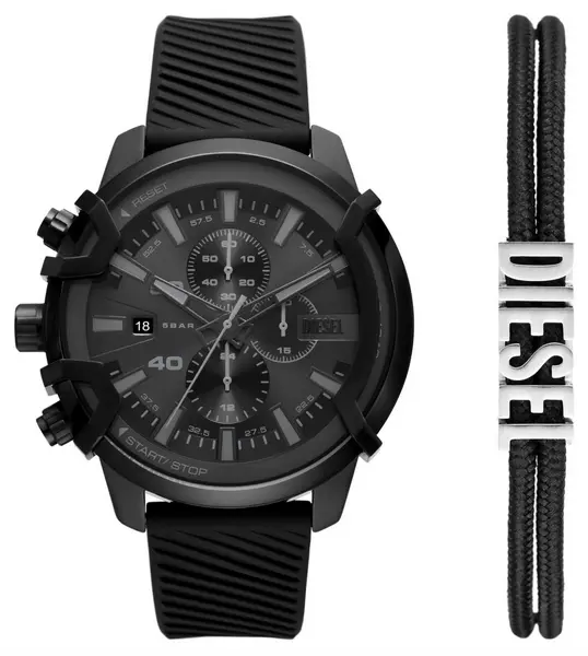 Image of Diesel DZ4650SET Mens Griffed Gift Set (48mm) Black Watch