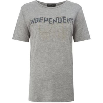 Image of Label Lab Independent Beaded Chain T-Shirt - Grey