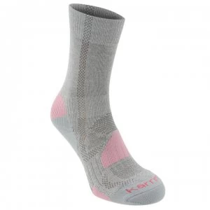 Image of Karrimor Walking Sock 2 Pack Junior - Grey/Pink