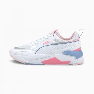 Image of PUMA X-Ray 2 Square Youth Trainers, White/Pink/Blue, size 5.5, Shoes