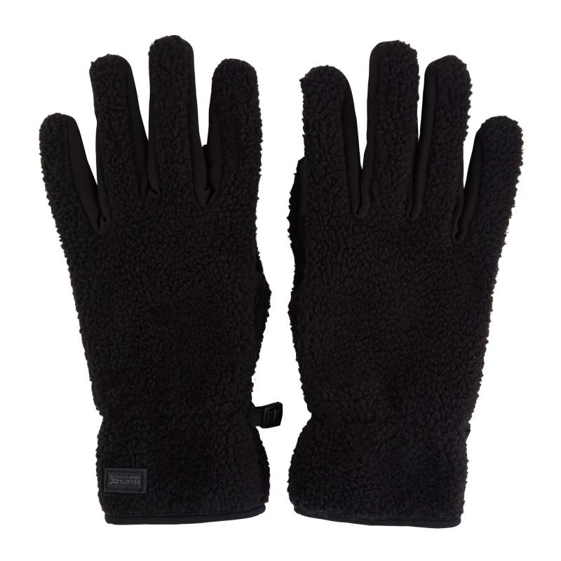 Image of Regatta Regatta Borg Touchtip Tech Gloves in Jet Black Size: Large/X-Large Jet Black L/XL Unisex 5063516140962