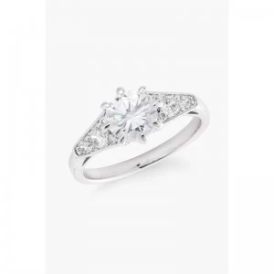 Image of Buckley London Rhodium Plated Elizabeth Ring