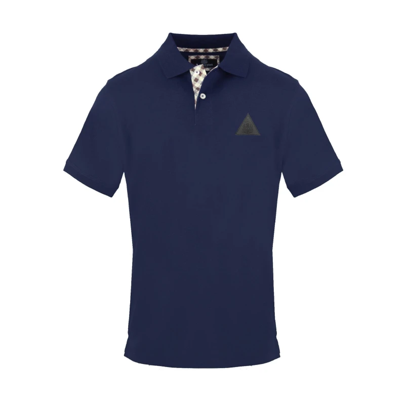 Image of Aquascutum Mens Polo Short Sleeve Polo Shirt Navy male Small
