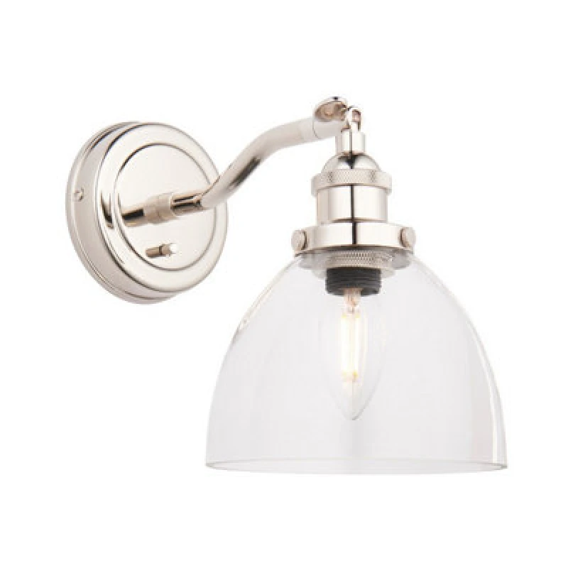 Image of EDITE Henne Resto Style Wall Light in Bright Nickel chrome ONE SIZE