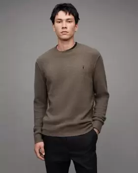 Image of AllSaints Statten Ramskull Crew Neck Jumper