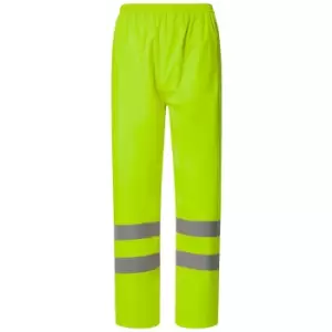 Image of Yoko Unisex Adult Flex U-Dry Hi-Vis Over Trousers (M) (Yellow)