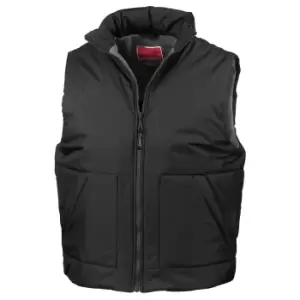 Image of Result Fleece Lined Bodywarmer Water Repellent Windproof Jacket (S) (Black)