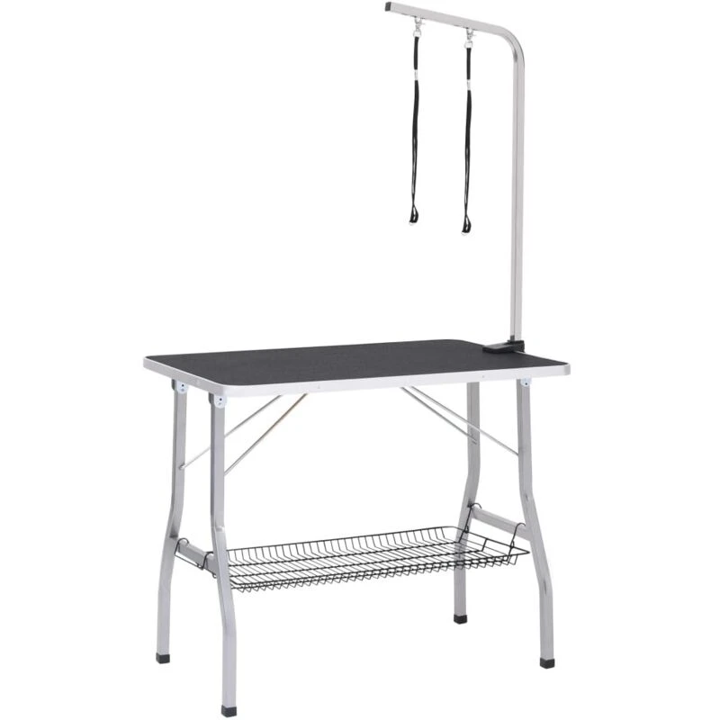 Image of VIDAXL Adjustable Dog Grooming Table with 2 Loops and Basket vidaXL 8720286318294