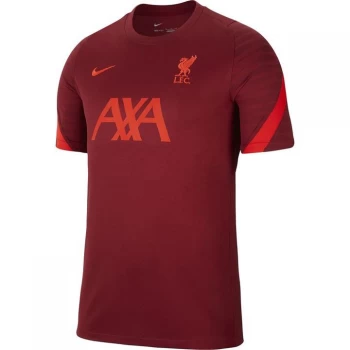 Image of Nike Liverpool Strike Training Top 2021 2022 Mens - Red