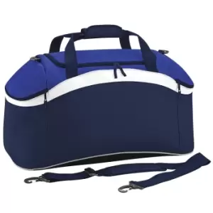 Image of BagBase Teamwear Sport Holdall / Duffle Bag (54 Litres) (One Size) (French Navy/ Bright Royal/ White)