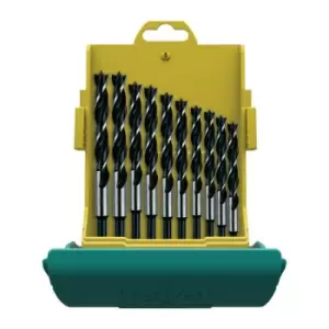 Image of Jeu de forets a bois CV 10 pieces D. 3 4 5 6 7 8 9 10 11 12mm Maxxbox