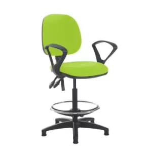 Image of Dams MTO Jota Draughtsmans Chair with Fixed Arms - Belize Red