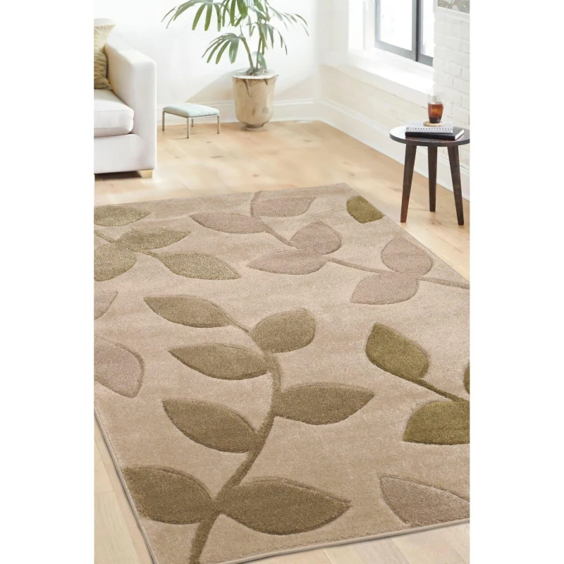 Image of Homemaker Newport Leaf Rug Green Green unisex 80x150cm