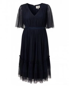 Image of Anaya V neck kimono sleeve midi dress