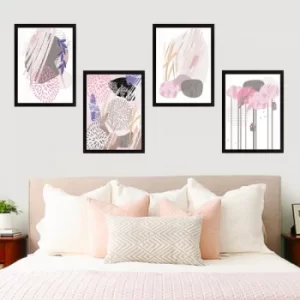Image of SET_045 Multicolor Decorative Framed Painting (4 Pieces)