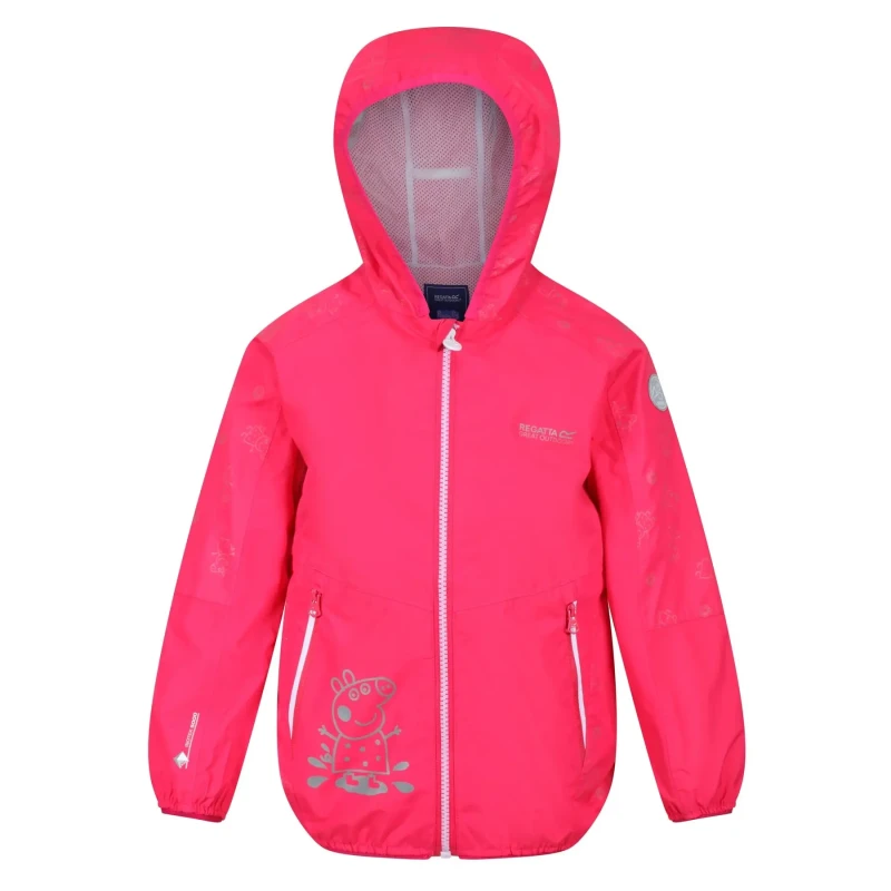 Image of Baby waterproof hooded jacket Regatta Peppa Pig Rose Unisex 18/24 mois