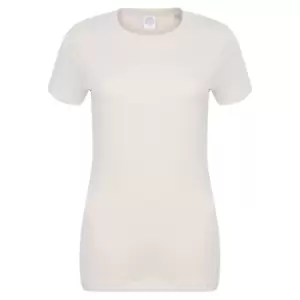 Image of Skinni Fit Womens/Ladies Feel Good Stretch Short Sleeve T-Shirt (M) (Light Stone)