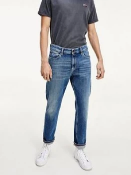 Image of Tommy Jeans Ryan Relaxed Straight Fit Jeans - Mid Blue