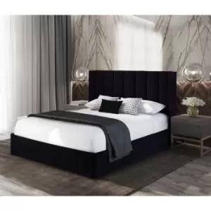 Image of Marilynn Bed Single Plush Velvet Black